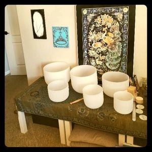 Quartz Crystal Singing Bowls Set